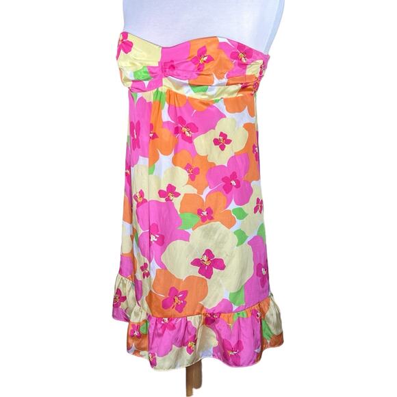 Lilly Pulitzer Women’s Strapless Silk Blend Tropical Floral Print Dress … - Picture 13 of 13